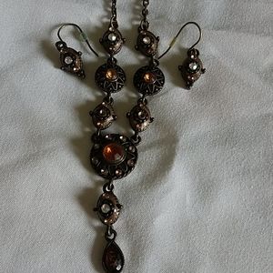 Necklace with matching earrings